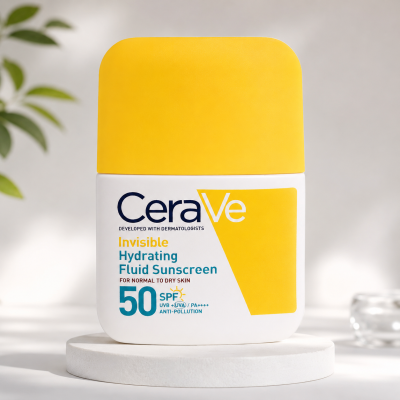 CeraVe Invisible Hydrating Fluid Sunscreen SPF50+ (50ml) - Ultimate UV Protection for Normal to Dry Skin