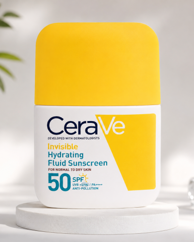 CeraVe Invisible Hydrating Fluid Sunscreen SPF50+ (50ml) - Ultimate UV Protection for Normal to Dry Skin