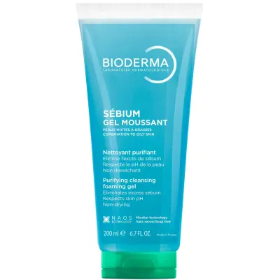 Bioderma Sebium Gel Moussant Purifying Cleansing Face Wash 200ml