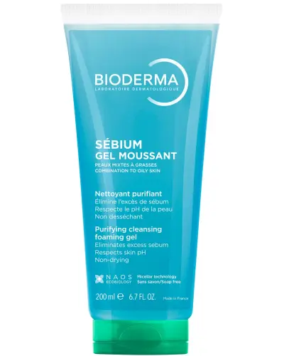 Bioderma Sebium Gel Moussant Purifying Cleansing Face Wash 200ml