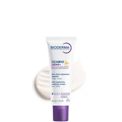Bioderma Cicabio Crème+ SPF 50+ Ultra-Repairing Soothing Healing Cream 40ml