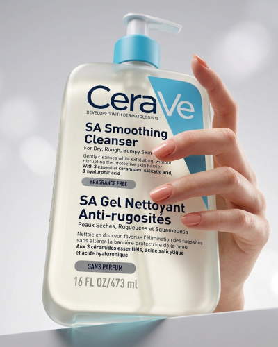 CeraVe SA Smoothing Cleanser for Dry, Rough, Bumpy Skin 473ml