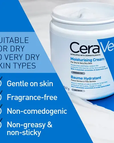 CeraVe Moisturizing Cream For Dry To Very Dry Skin 454g