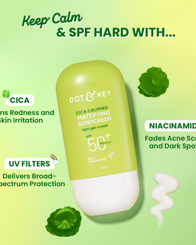 Dot & Key Cica Calming Mattifying Sunscreen SPF 50+ PA++++ with Niacinamide 50g