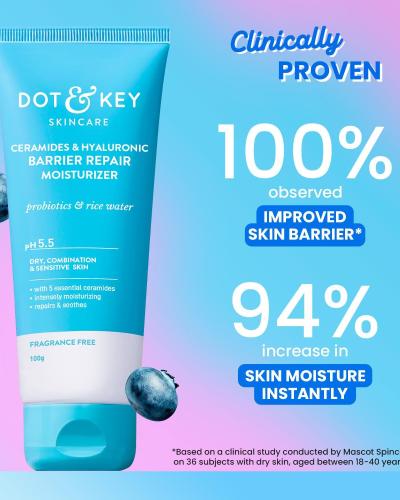 Dot & Key Barrier Repair Face Moisturizer with Ceramides & Hyaluronic Acid 100g