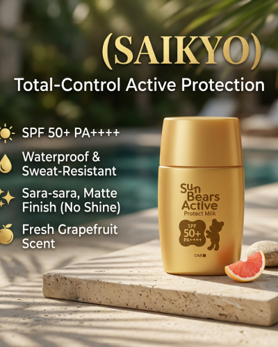 OMI Brotherhood Sun Bears Active Protect Milk Sunscreen SPF 50+ PA++++ 30g