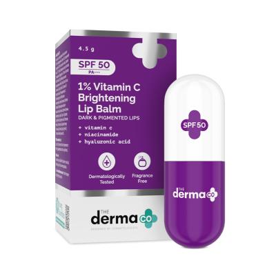 The Derma Co 1% Vitamin C Brightening Lip Balm with SPF50 PA+++ 4.5g