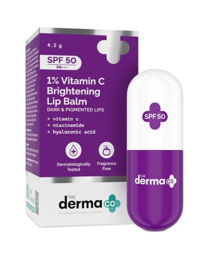 The Derma Co 1% Vitamin C Brightening Lip Balm with SPF50 PA+++ 4.5g