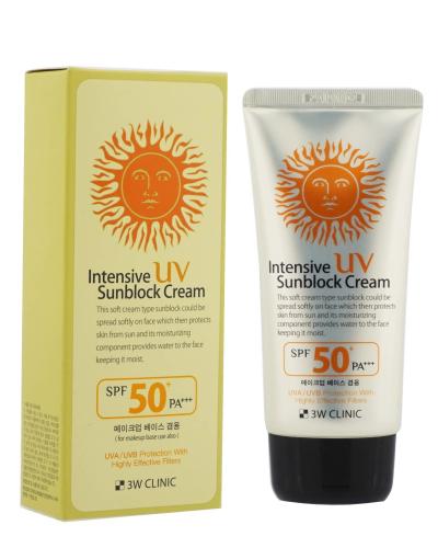 3W CLINIC Intensive UV Sunblock Cream SPF 50+PA+++ 70ml