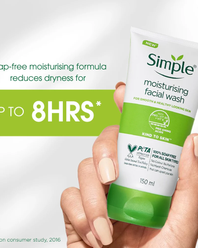 Simple Kind to Skin Moisturizing Facial Wash 150ml (NEW)