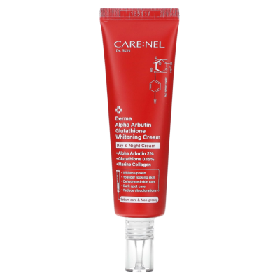 CARE:NEL Derma Alpha Arbutin Glutathione Whitening Day & Night Cream 45ml