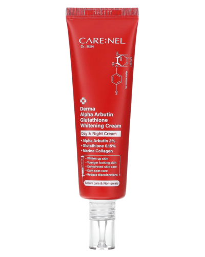 CARE:NEL Derma Alpha Arbutin Glutathione Whitening Day & Night Cream 45ml